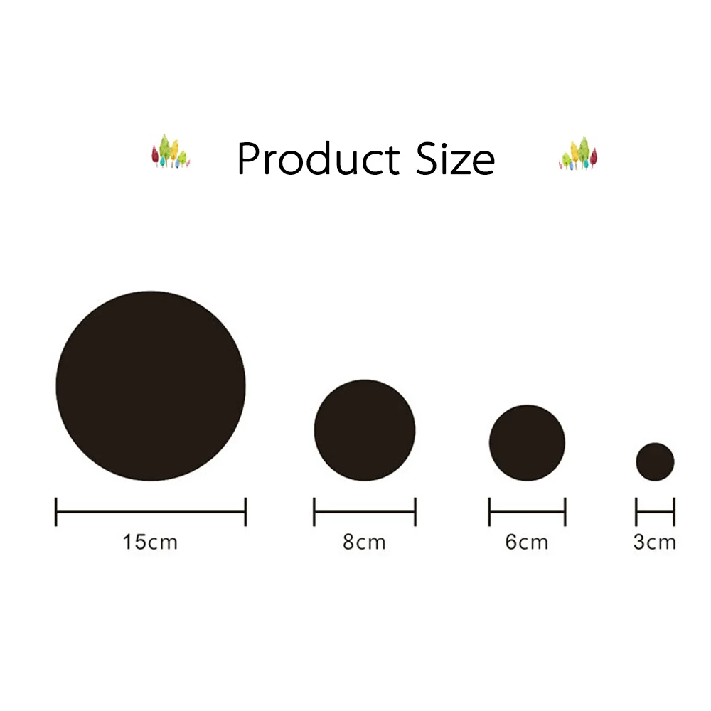 26 шт./компл. Акриловые Настенные зеркальные наклейки в горошек декор для комнаты