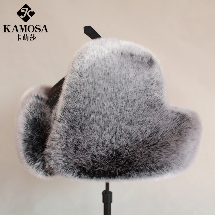 Adult Bomber Hat Men's Trapper Ear Protection Warm Hats Men's Winter Snow Caps Windproof Russian Fur Hat Ear Flap Caps B-8486