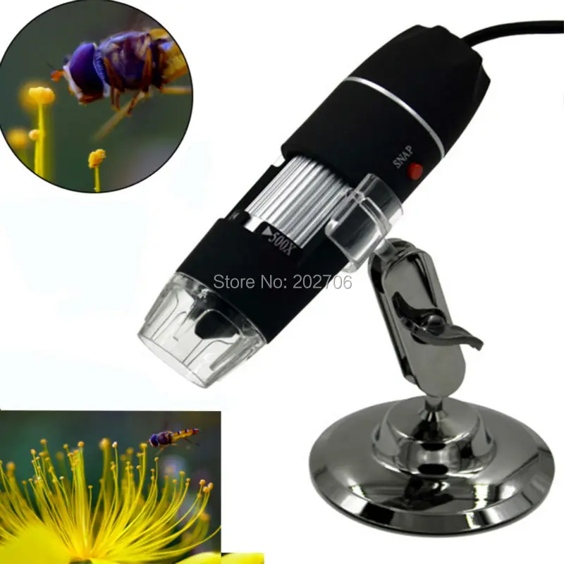 USB Цифровые микроскопы 50X ~ 500X 2MP с 8 светодиодный микроскоп эндоскопическая видео