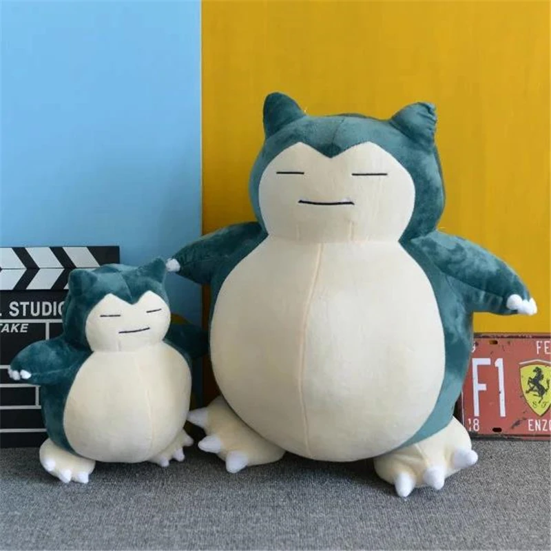Anime Pokemon Snorlax Cosplay Props Toys Pillow Soft Cotton Kawaii Plush Doll 30cm 50cm Height Kids Child Teens Girls Collection