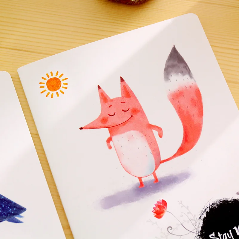 12 шт./лот мультфильм милые животные студенческий ноутбук/автомобиль линия A5