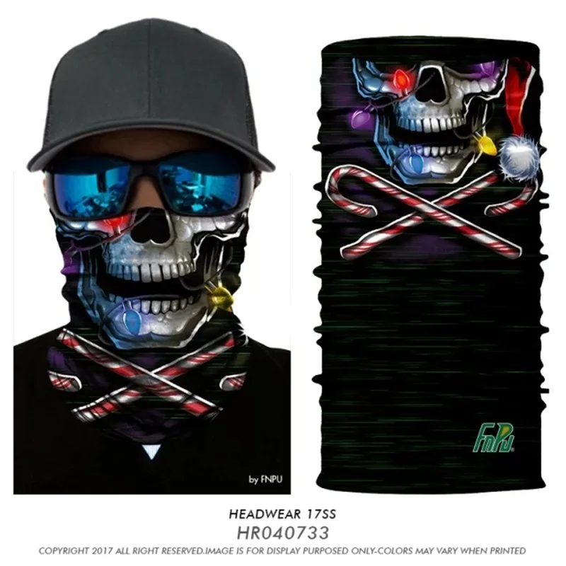 HR040733 3D Лыжная маска-Балаклава Joker Facemask Ghost Durag Маска Тушь для ресниц Мотоцикл Лыжная Маска Мотоцикл Велоспорт Женщины Мужчины шарф бандана - Цвет: HR040733