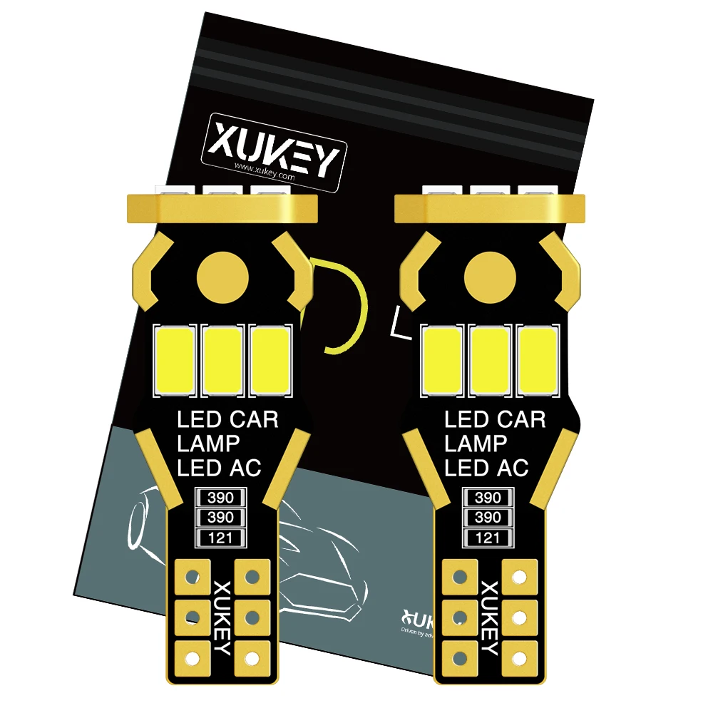 Xukey 2 шт. T15 W16W 912 921 955 светодиодный клиновидные лампы CANbus резервные фары заднего