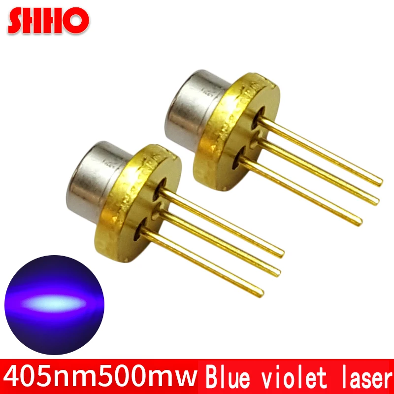 

High quality laser semiconductor TO18/diameter 5.6mm 405nm 500mw blue violet laser diode high power laser emitter head