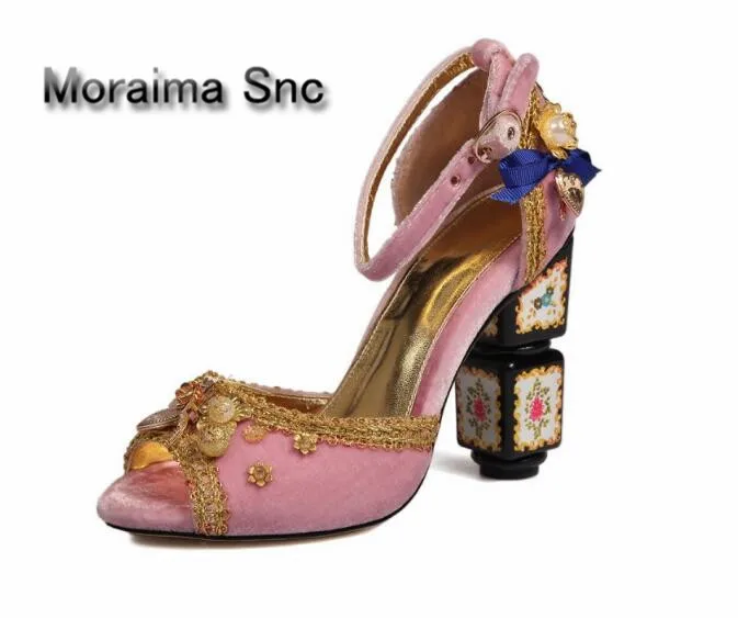 Женские туфли-лодочки с открытым носком Moraima роскошные брендовые дизайнерские