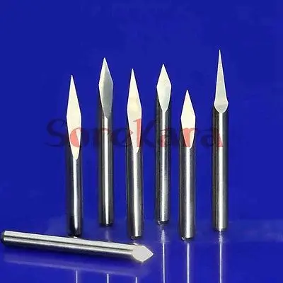 3.175*0.1mm 45 Degree 3 Edge Carbide Woodworking Tools Pypamid For CNC Router Machine Face Carving Bits | Инструменты
