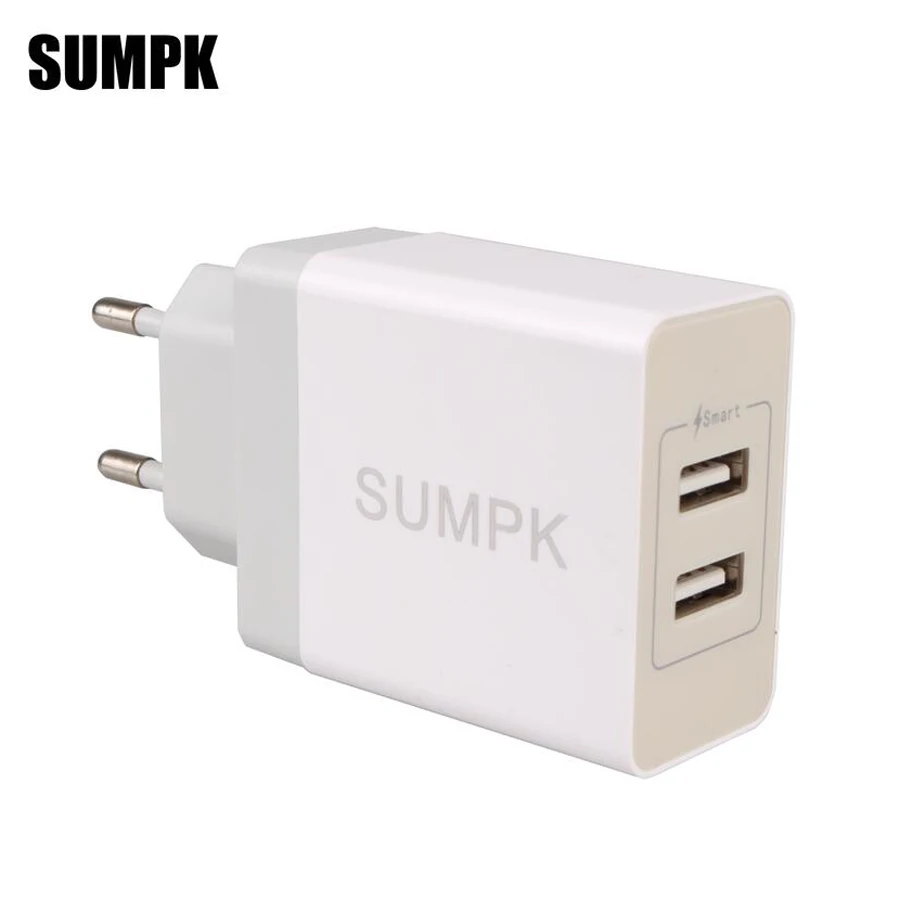 SUMPK usb зарядное устройство адаптер 5V4.8A Быстрый сотовый телефон 2 порта
