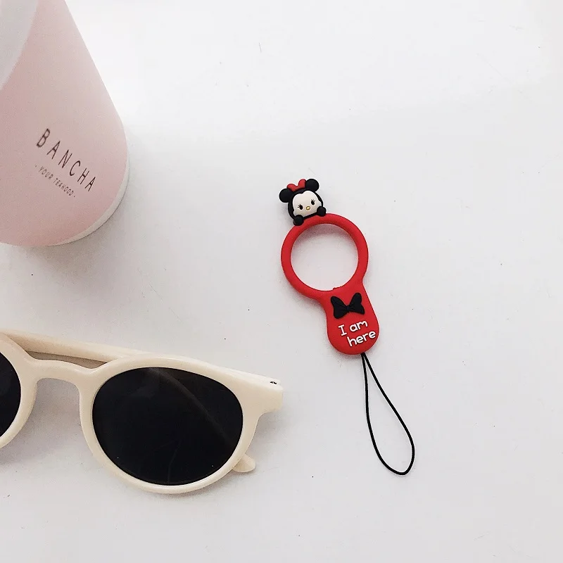 Minnie Мягкие силиконовые Милые мультгерои кольцо ремешок для всех типов PhoneCase/сжать для снятия давления/предотвратить от PhoneFalling - Цвет: Minnie