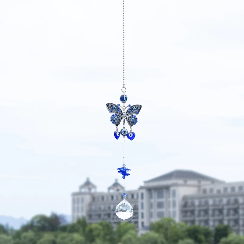 H& D турецкий синий сглаза бабочка Декор настенный Suncatcher для домашнего декора защита на удачу благословение подарок на новоселье