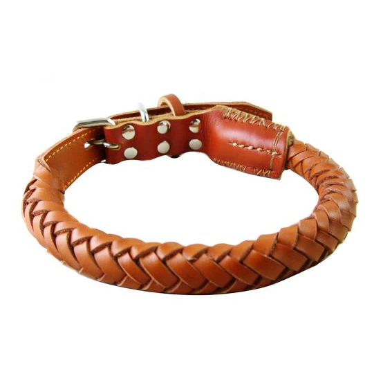 Розничная продажа высокое качество ошейник из натуральной бычьей кожи