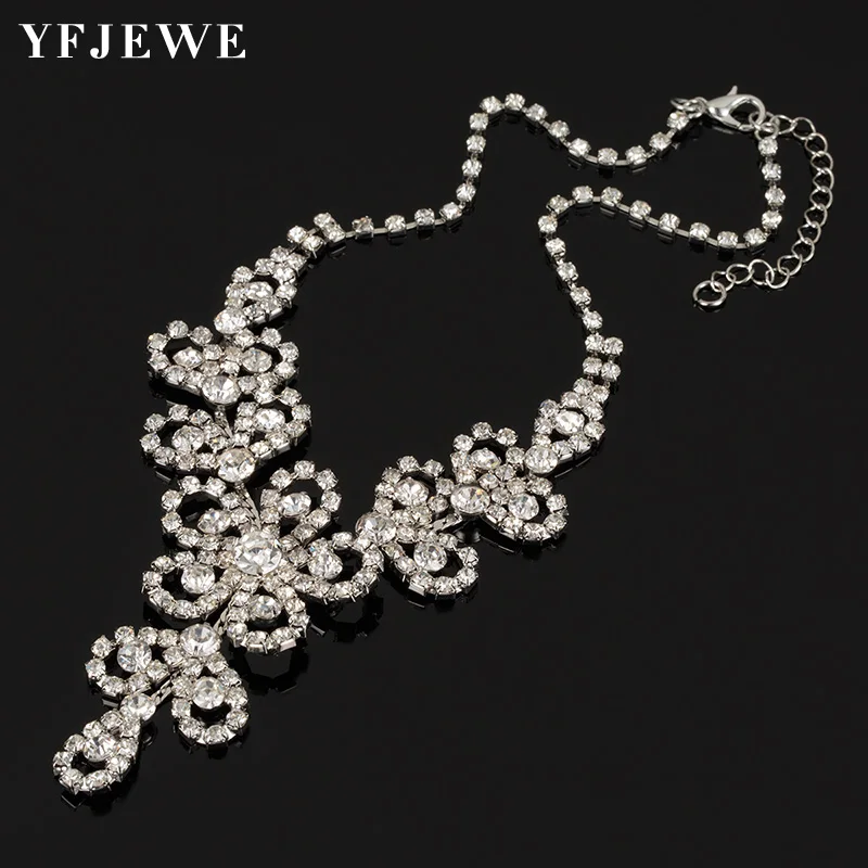 Модное женское ожерелье стразы белое роскошное чокер длинное эффектные