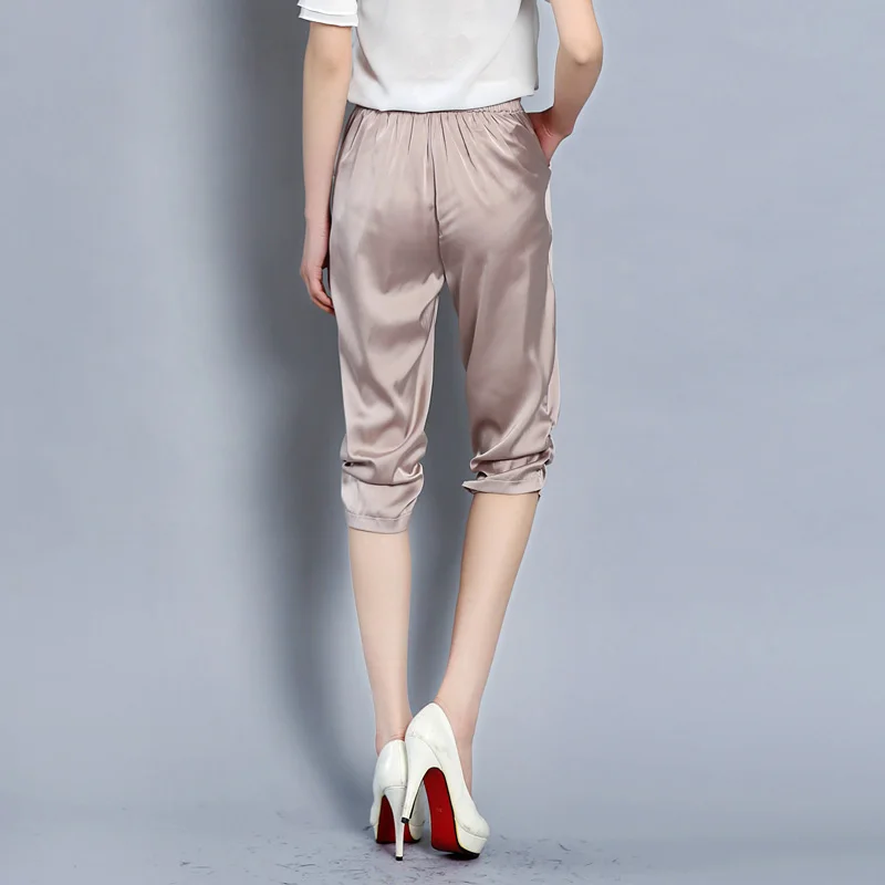 Женские атласные шаровары с высокой талией и эластичным поясом|satin trousers|harem pants
