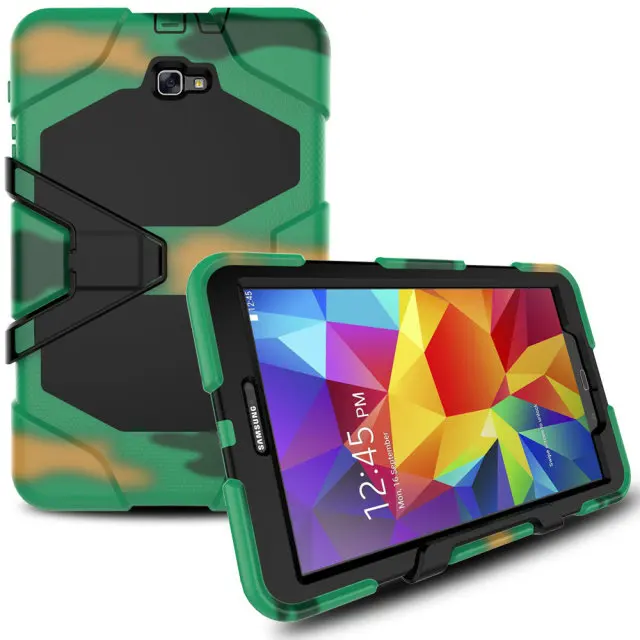 3 IN 1 Armor Kickstand Shockproof Tablet Case For Samsung Galaxy Tab A 10.1 T585 T580 SM-T580 T580N Silicone Rubber Cover | Компьютеры и