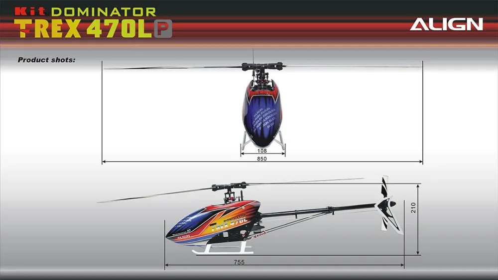 3D вертолет выровняйте T-REX 470LP 2,4 GHz 6CH RC вертолет комплект подходит