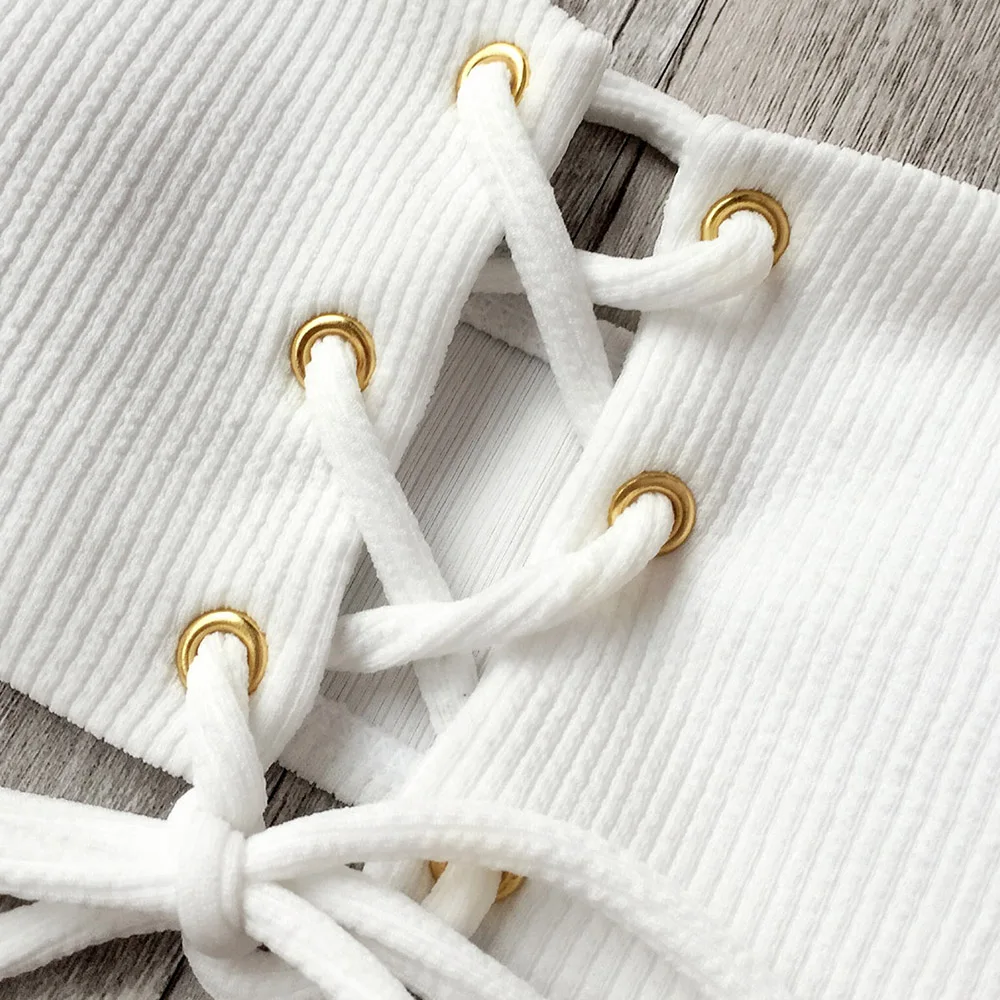 2019 пикантные купальники для малышек женщин Бикини кружево до ребристые текстуры