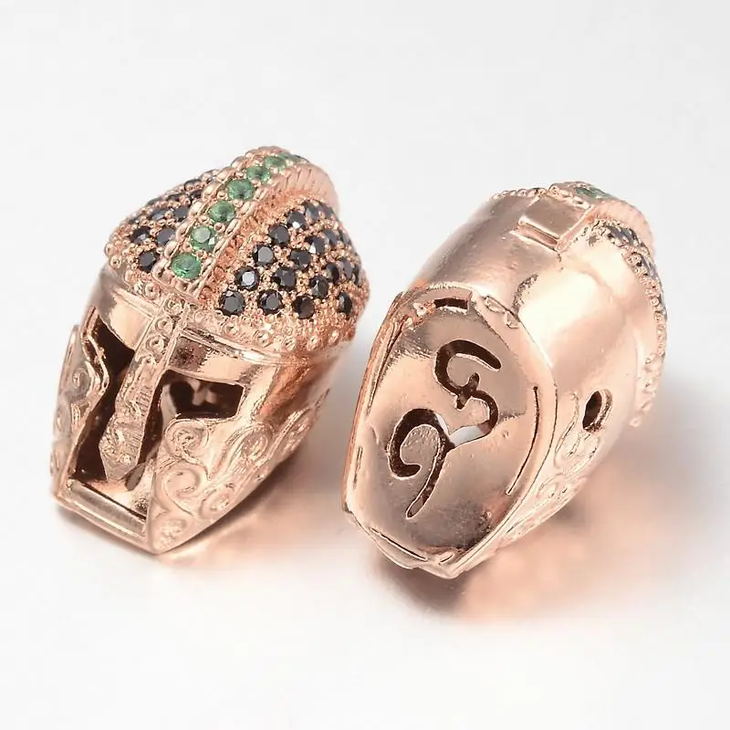 10 шт. рыцарский шлем латунь микро паве кубический цирконий бусины смешанные