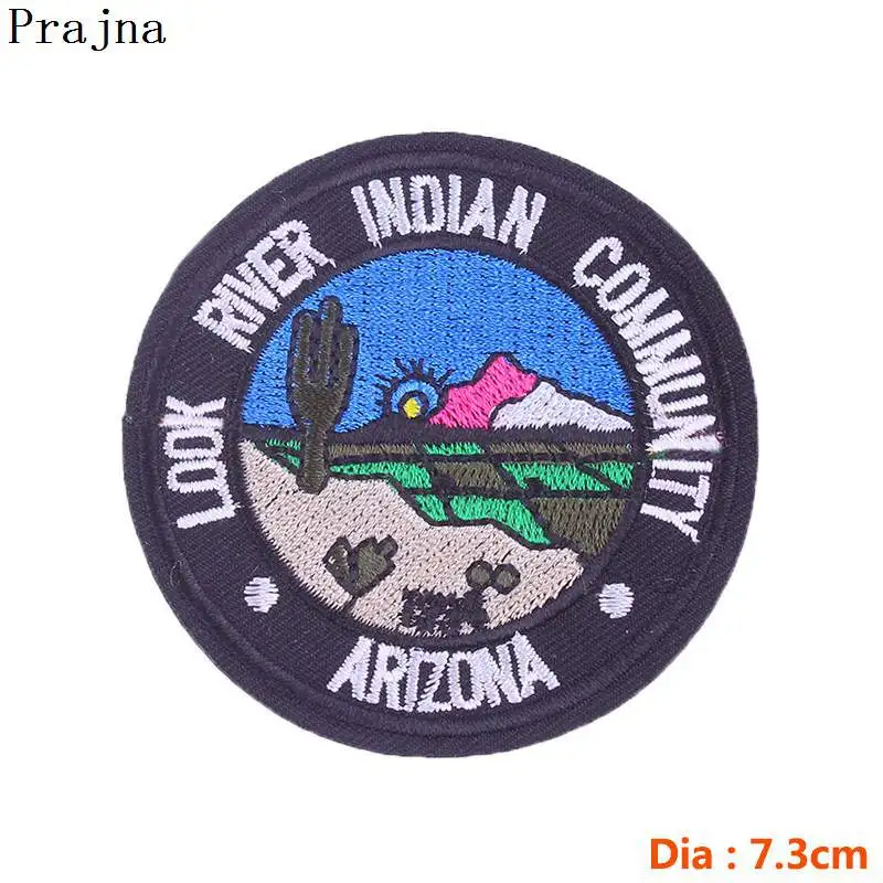 Яркий Prajna UFO Alien круглые нашивки вышивка железные нашивки для аппликация на одежду для куртки наклейки на одежду значок DIY Одежда - Цвет: Яркий