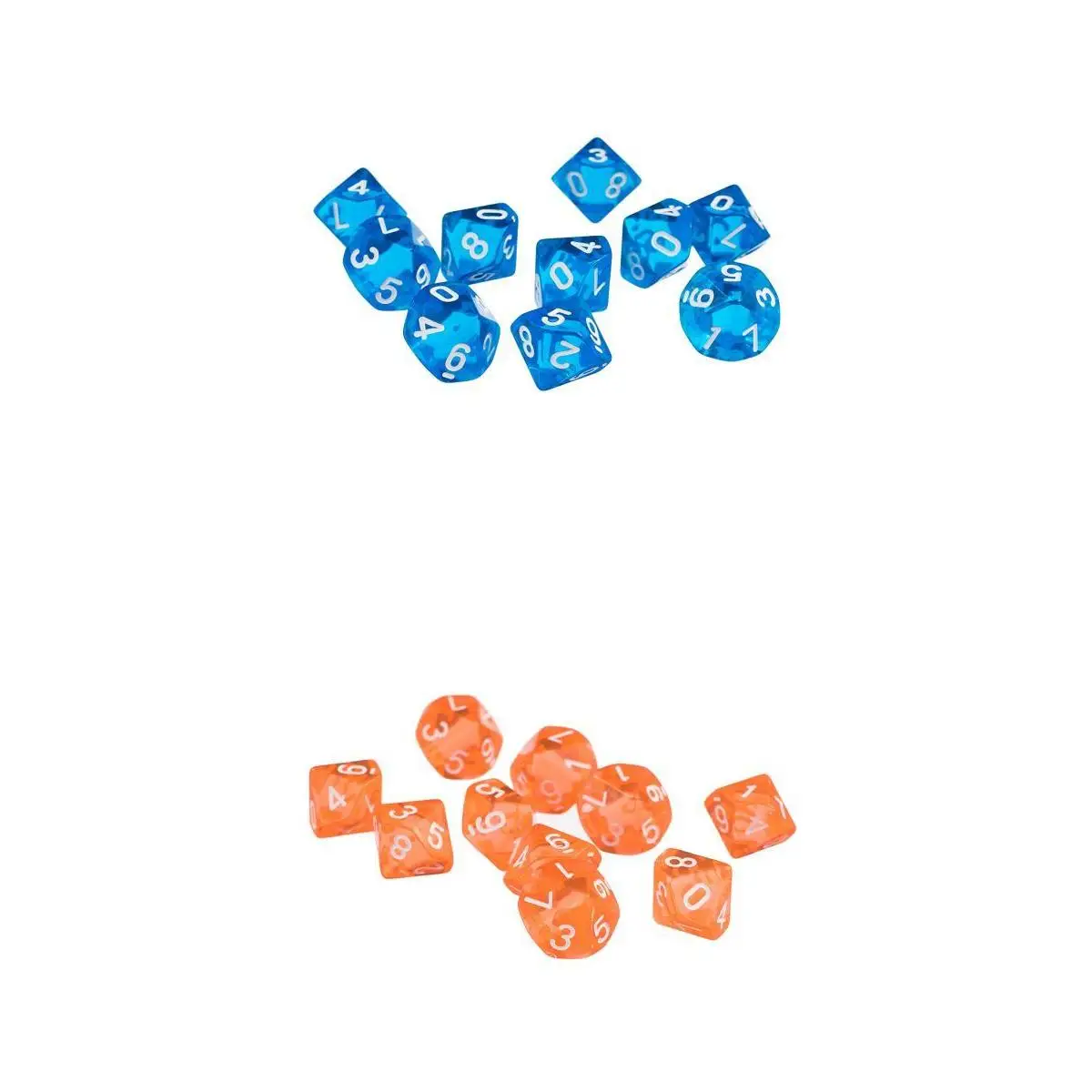20 шт./компл. многосторонние игральные кости Perfeclen для ТРГ настольных игр Clear