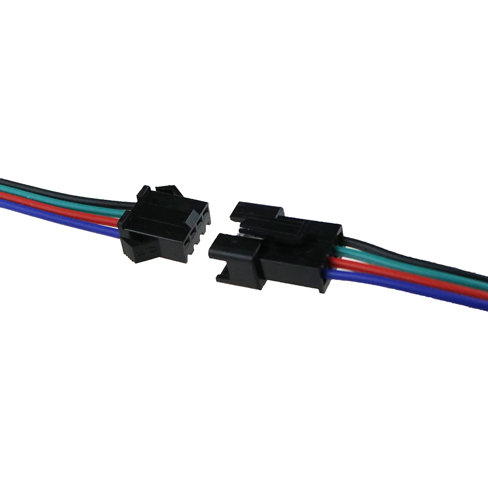 50 комплектов 4 контактный разъем JST Штекерный гнездовой кабель для SMD 5050/3528 RGB
