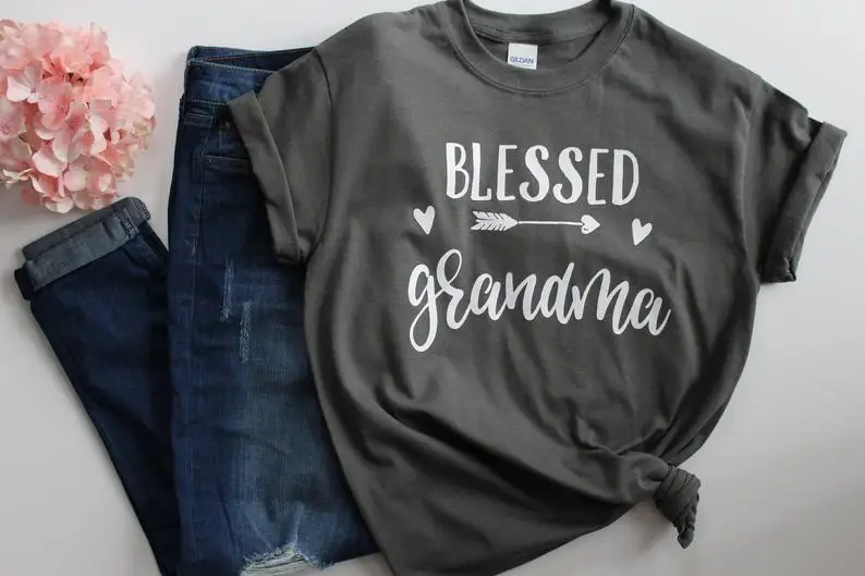 Благородная футболка бабушки OKOUFEN новая бабушка графический короткий рукав