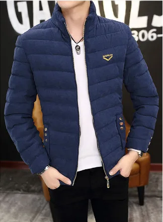 Новинка 2017 года бренд Для мужчин куртка Мода Стенд воротник Slim Fit Куртки
