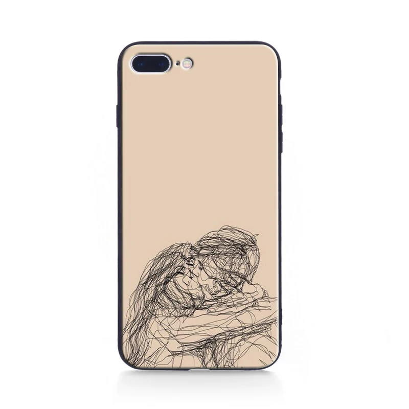 Минималистичный Мягкий силиконовый чехол для телефона из ТПУ Apple iPhone 5S 6 6S 7 8 Plus X xr