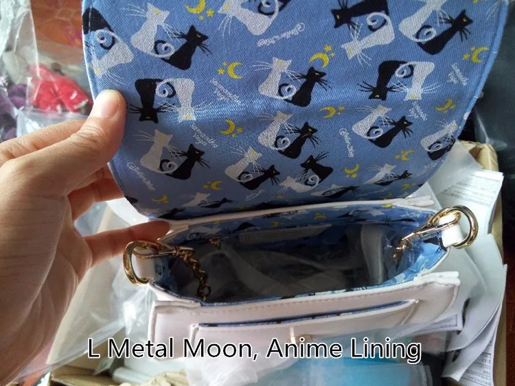 Белый/черный Sailor Moon Luna/Artemis сумка на плечо Женская Luna Cat кожаная сумка женская сумка через плечо с цепочкой маленькая сумка
