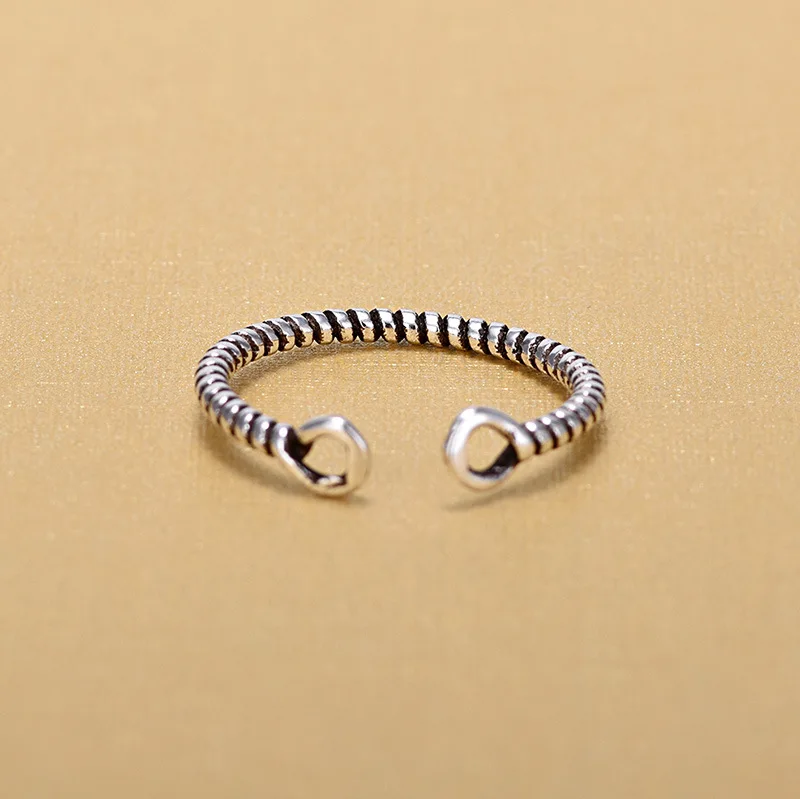 Женское Открытое кольцо из серебра 925 пробы в стиле ретро|Кольца| |