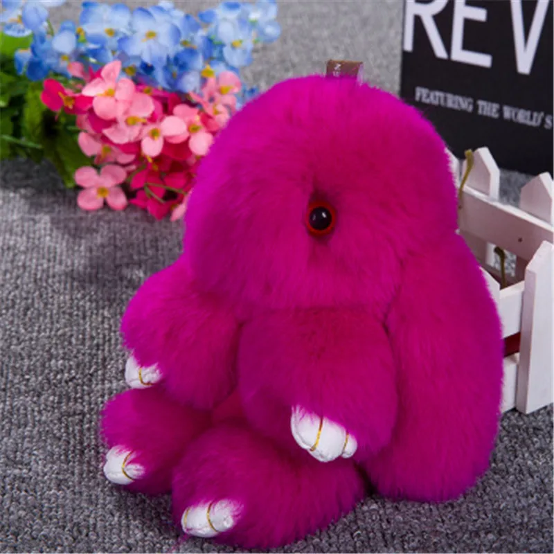 Супер милый мягкий пушистый кролик плюшевые игрушки Подвески Кролик куклы сумка
