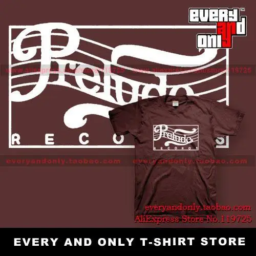 Prelude Records T Shirt Jazz Soul Funk Vintage Sheet music Cotton T-shirt Tee Clothing | Мужская одежда