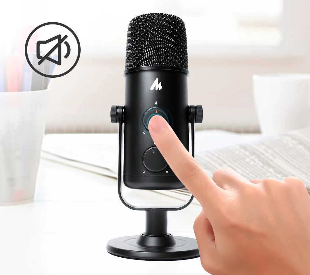 MAONO AU-903, USB конденсаторный микрофон, комплект, кардиоидный всенаправленный микрофон для подкастов, компьютерный микрофон для записи игр на YouTube