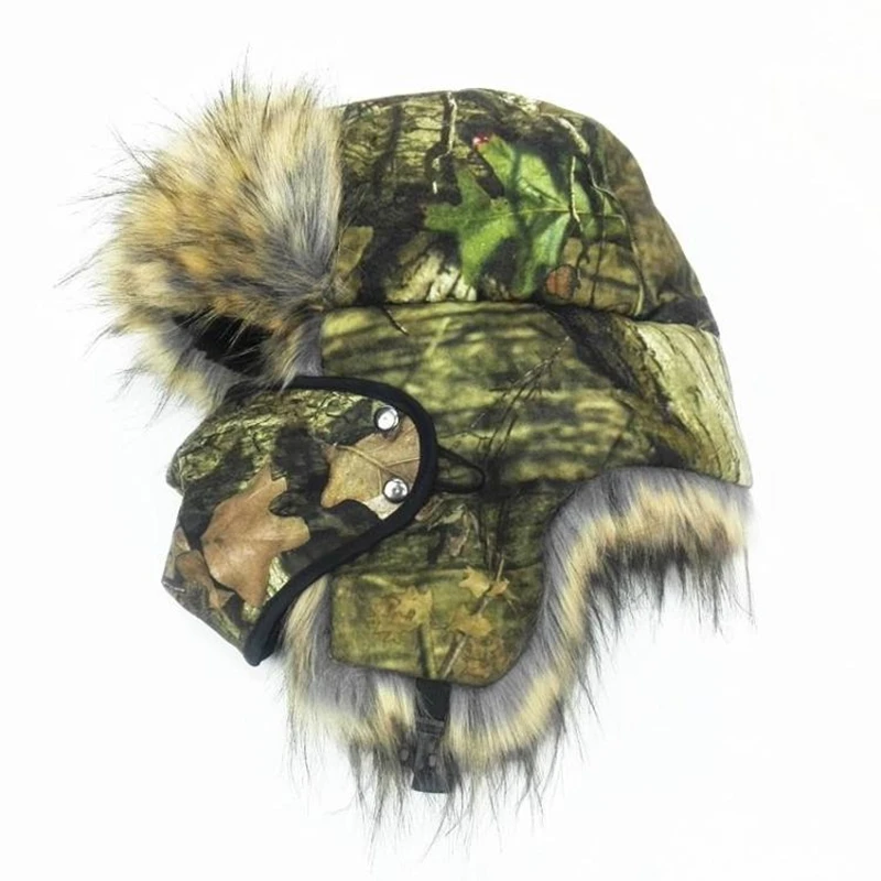 Открытый Bionic Камуфляж Дерево листья камуфляж зимняя охотничья шапка