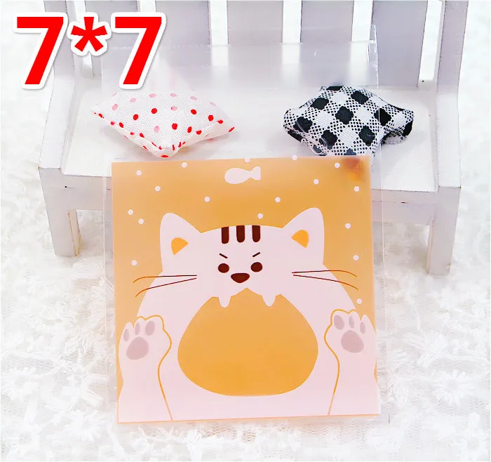 100PCS Cute Animals Candy Cake Biscuits Cookies Packaging Bags Self-adhesive Plastic Gifts Party Birthday Snack Baking | Дом и сад