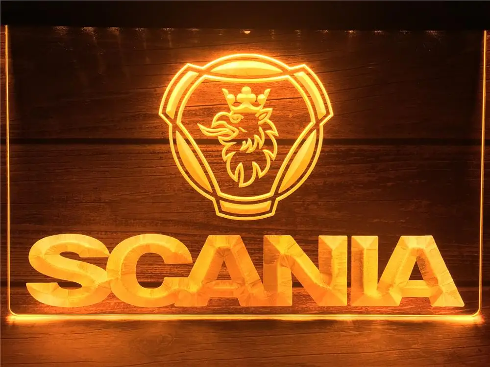 R096 автомобиль scania Truck светодиодный неоновый светильник знаки