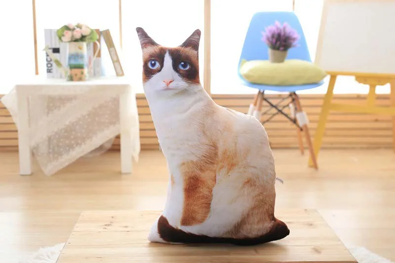1 шт., 50 см, мягкая 3D имитация, мягкие игрушки для кошек, двустороннее сиденье, подушка для дивана, подушка, милые плюшевые животные, куклы для кошек, игрушки, подарки