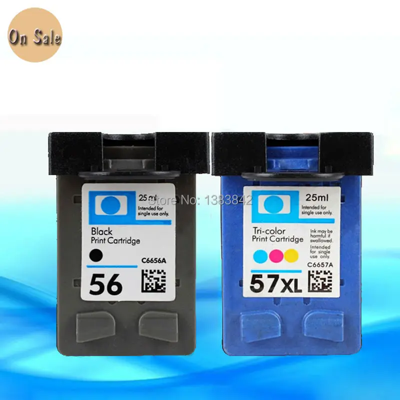 Hisaint для hp 56 57 чернильный картридж для hp 56 57 Deskjet D1368, D1468, D2360, D2368, D2468, 3538,3558, 3658,3668, 3740, D3500 принтер