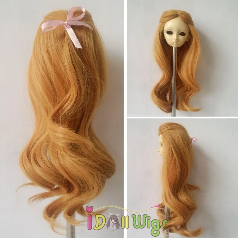 Горячий предмет принцесса стиль золотистый блонд кудрявые Вьющиеся Волнистые