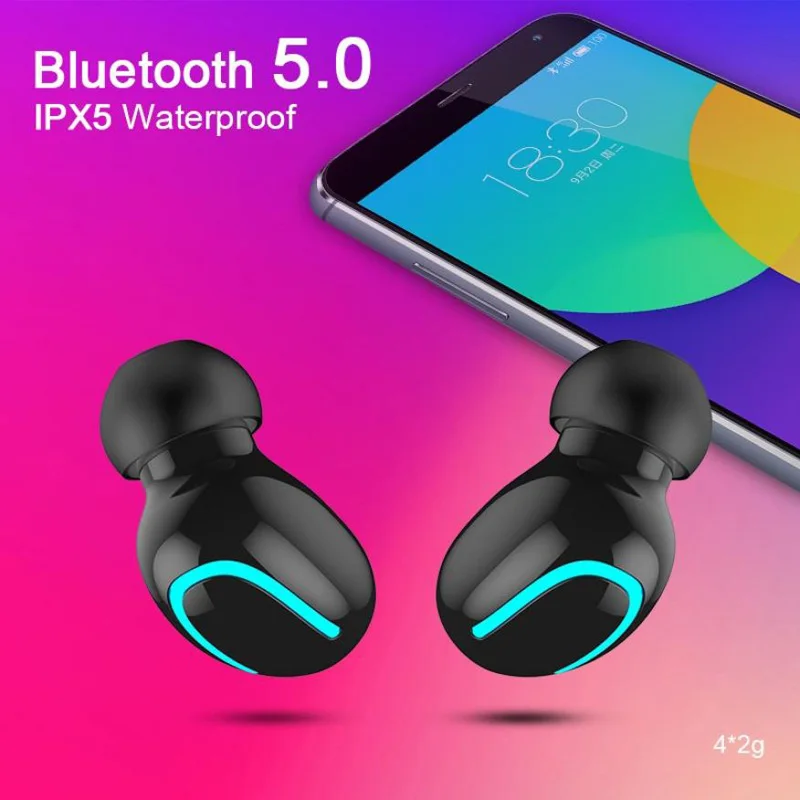 HBQ Q32 Bluetooth гарнитура 5 0 TWS Беспроводная стерео с наушники для мобильного телефона