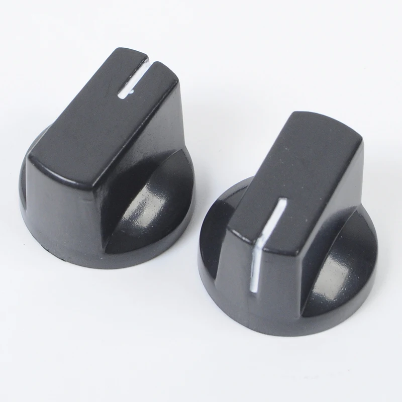Шт. 5 шт. черный плоская головка потенциометра Ручка гитары пластик шапки