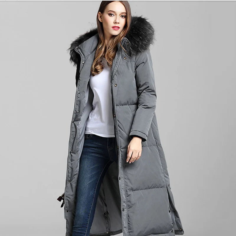 HIJKLNL camperas mujer abrigo pluma женский зимний толстый длинный пуховик пальто 2019 капюшон