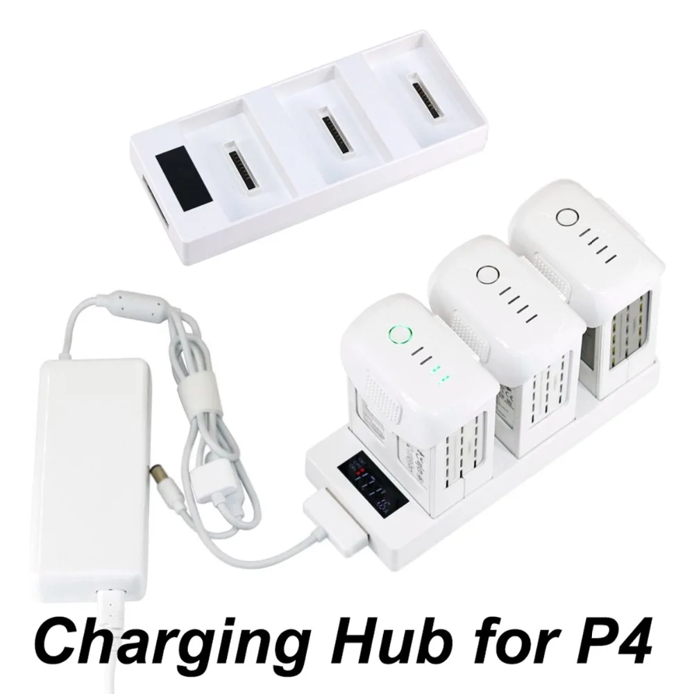 3 IN 1 Battery Charger for DJI Phantom 4 Pro V2.0 Advanced Drone Parallel Charging Hub Board With Display Monitor Parts | Электроника