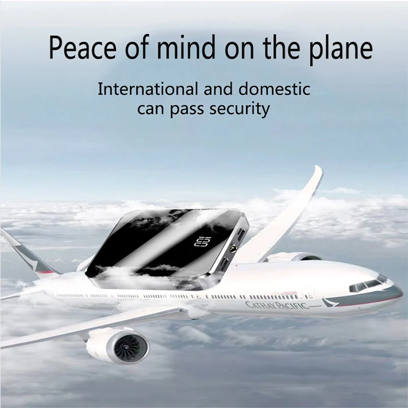 10000 мАч портативный мини банк питания зеркальный экран цифровой дисплей