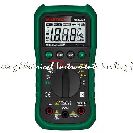 

MASTECH MS8239D Digital Automotive Multimeter car engine analysis DMMS Dwell Angle/ Speed 4CYL~8CYL Continuity Tester