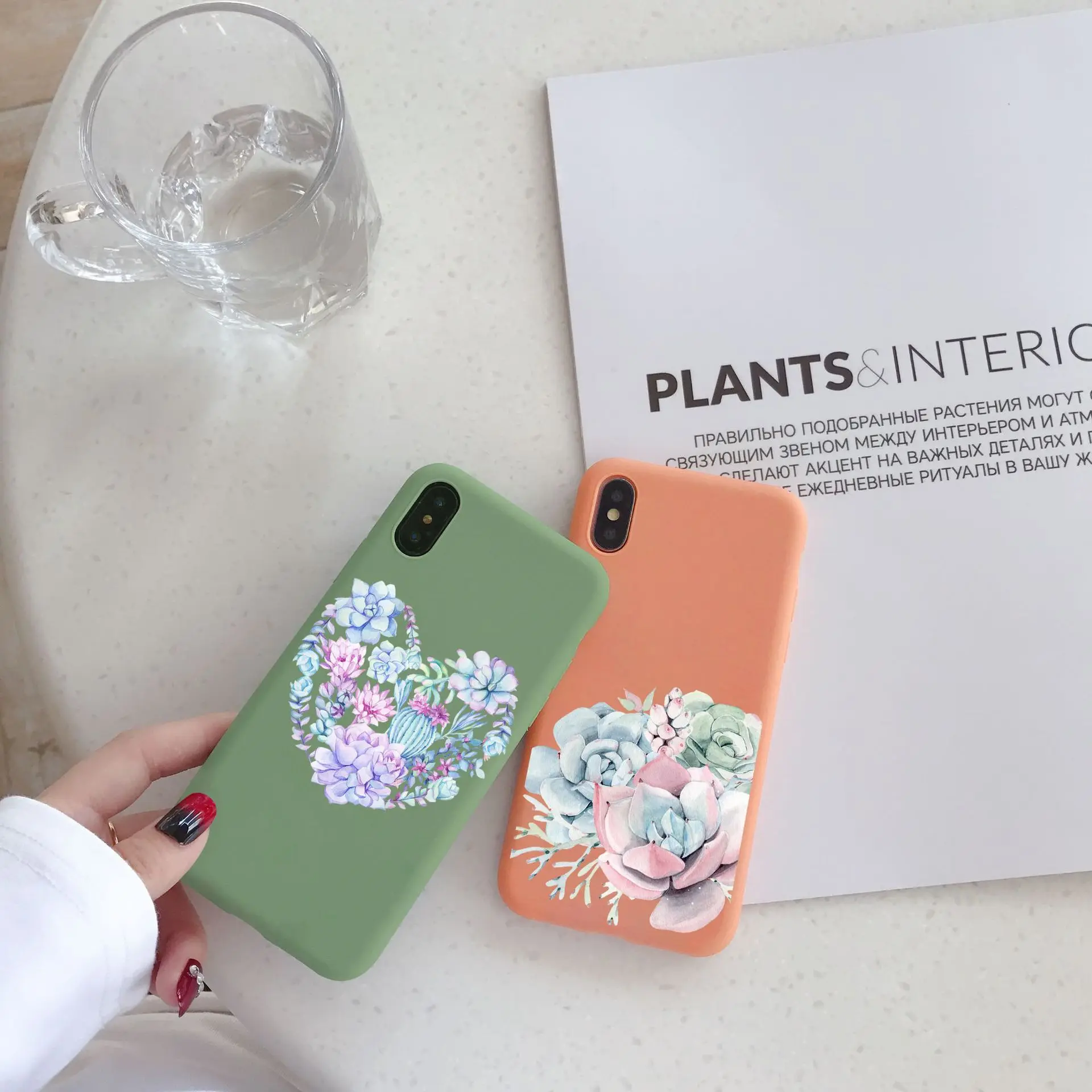 Простой стиль цветы прозрачный мягкий TPU чехол для IPhone X 6 6S 7 8 Plus телефона Iphone XR XS Max
