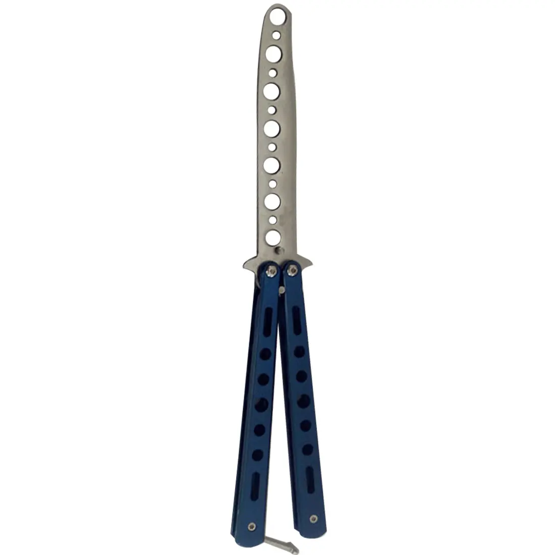 Красочные Нержавеющая сталь практика бабочка в Ножи для Balisong обучение складной Ножи тупая инструмент на открытом воздухе кемпинга складной гребень - Цвет: blue practice knife