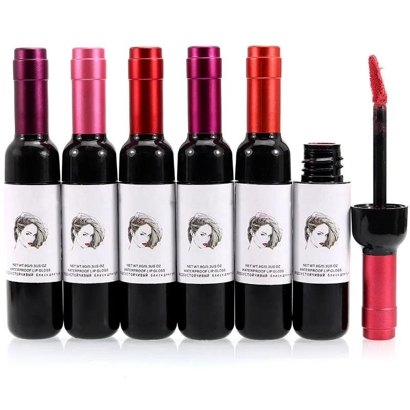 POPFEEl 6 color nude glitter long lasting lipgloss ruby rose gifts for women | Красота и здоровье
