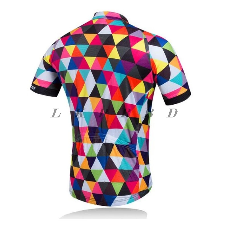 Трикотажный комплект для велоспорта разноцветный велосипед с коротким рукавом