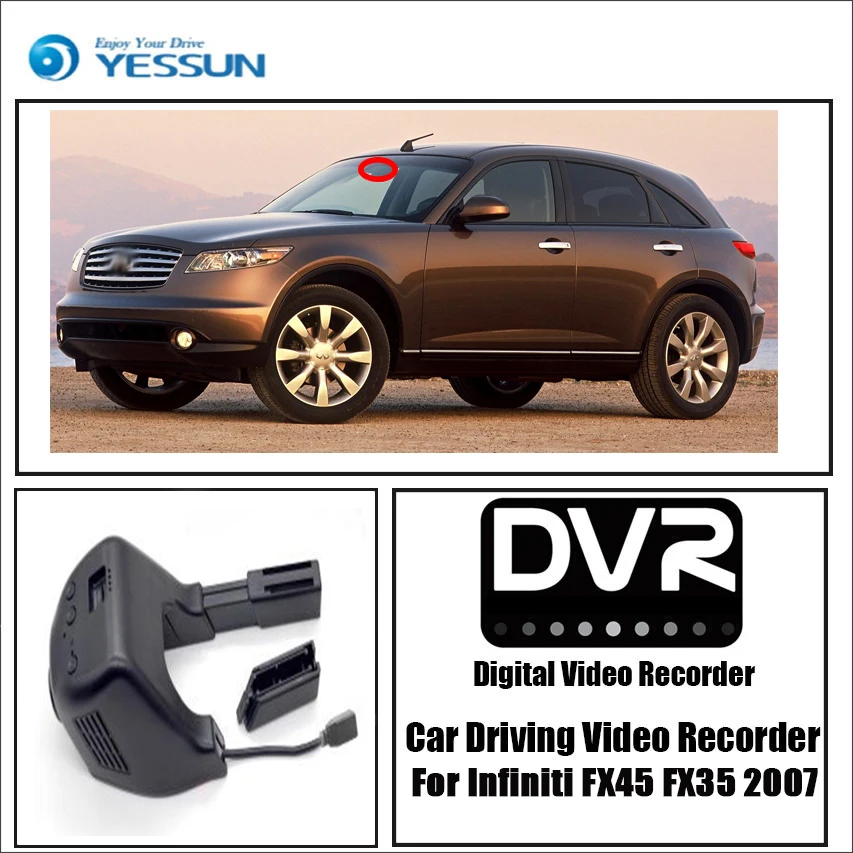 YESSUN для Infiniti FX45 FX35 2007 автомобильный видеорегистратор Wifi DVR мини камера Novatek 96658