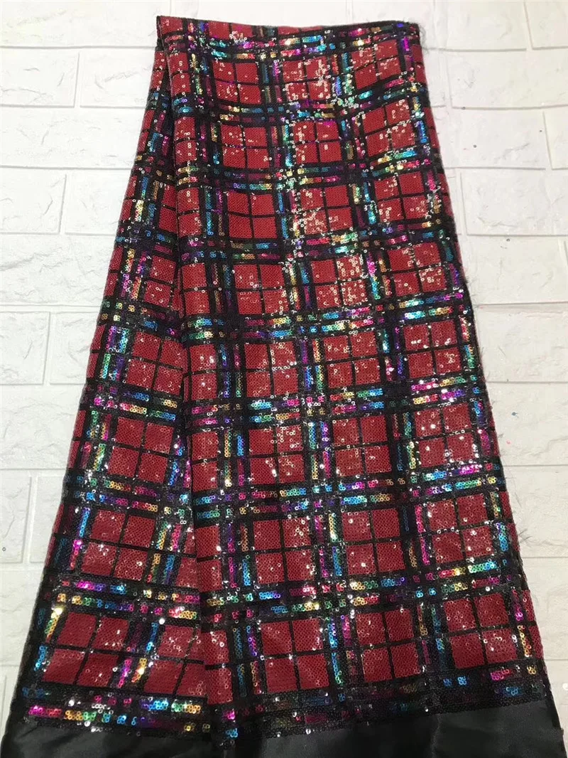 

High quality sequins JRB-121518 African Tulle Lace Fabric Embroidered Net Fabric with sequins