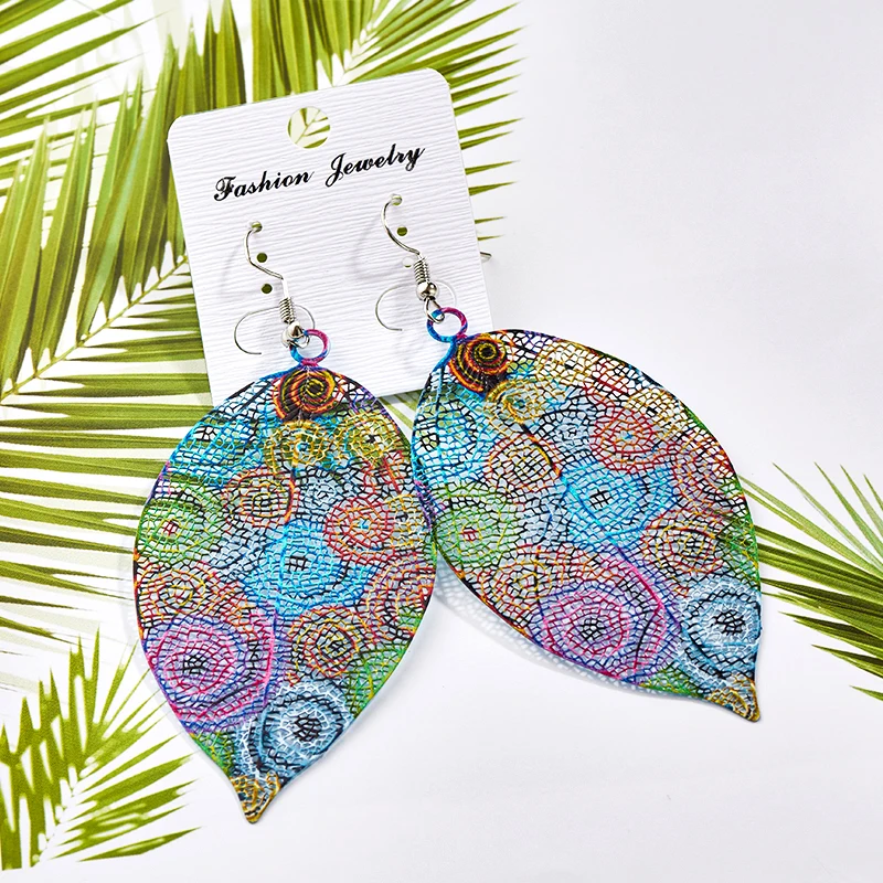 H: HYDE Винтажные висячие серьги с листьями роскошные богемные в богемном стиле